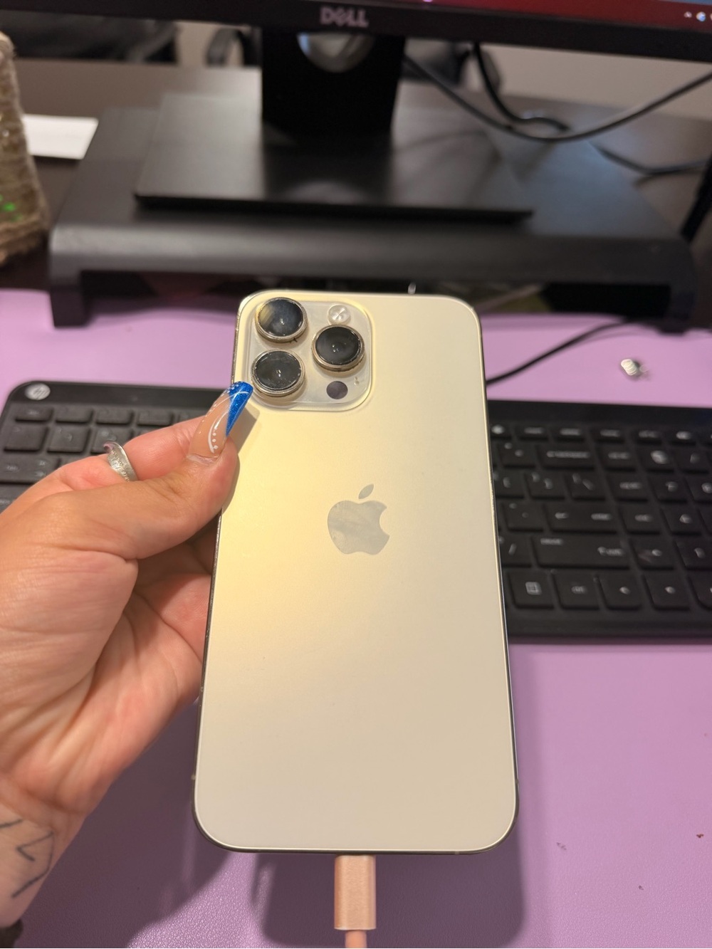 Apple iPhone 14 Pro Max - Gold Finish with Triple Camera